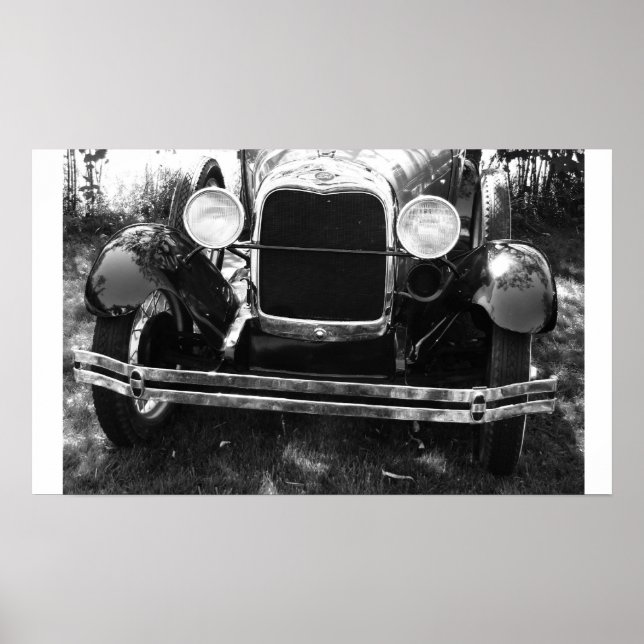 Altes klassisches Auto Front End Grille Poster (Vorne)