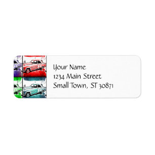 Altes klassisches Auto Wasserfarben Pop Kunst, Dic