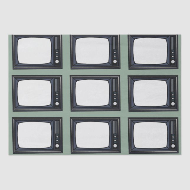 Altes klassisches TV-Muster im Fernsehen Seidenpapier (Vorderseite)