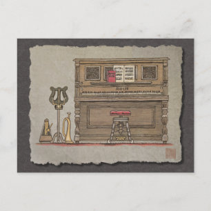 Altes Klavier Postkarte