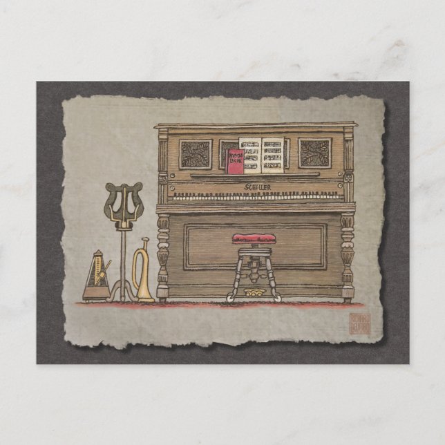 Altes Klavier Postkarte (Vorderseite)
