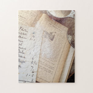 Altes Kochbuch und Rezepte Puzzle