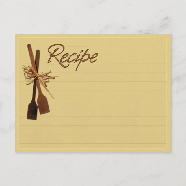 Altes Kochen Rezepte Karte Postkarte (Vorderseite)