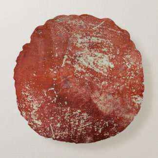 Altes Kupfer: Lebhafte Metallstruktur. Rundes Kissen