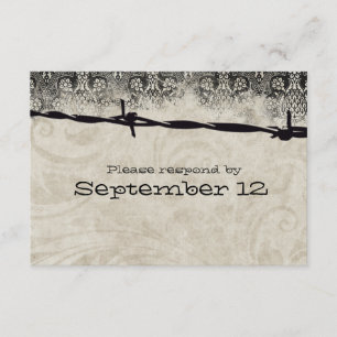 Altes Land-Stacheldraht-uAwg RSVP Karte