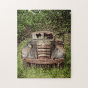 Altes Land Stadt Landhaus Stil Vintage Automobil L Puzzle