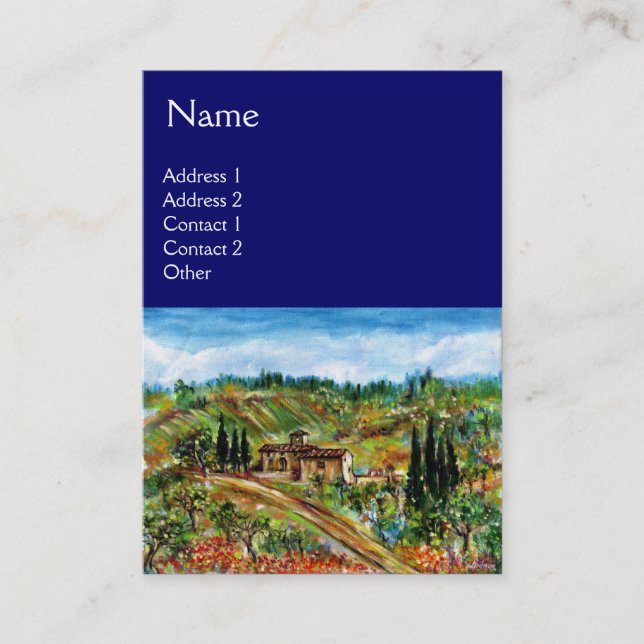 ALTES LANDHAUS IN DER Toskana Visitenkarte (Vorderseite)
