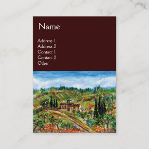 ALTES LANDWIRTSCHAFTSHAUS IN DER TUSKANIE, braun Visitenkarte