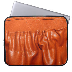 Altes Leder Vintage Kindersitz Details. Blau, verg Laptopschutzhülle