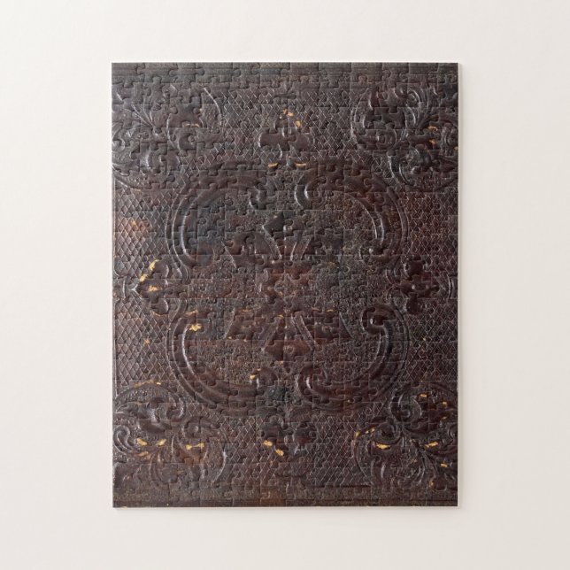 Altes Lederbuch fällt herunter Puzzle (Vertikal)