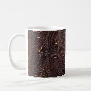 Altes Lederbuch Kaffeetasse