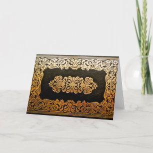 Altes Lederbuch Karte