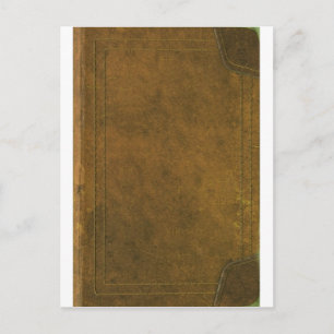 altes Lederbucheinband Postkarte
