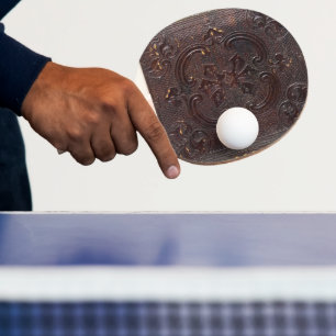 Altes ledernes Buch Falln Tischtennis Schläger