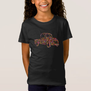 Altes Lieferwagen LKW Blume Muster T-Shirt