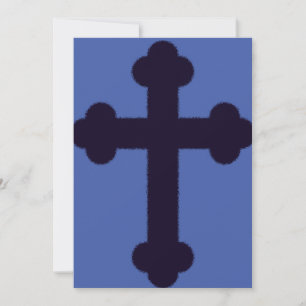 Altes lila christliches Kreuz Save The Date
