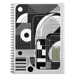 altes Linework Pattern Notebook Notizblock