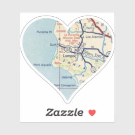 Altes Lompoc Kalifornien Karte Aufkleber