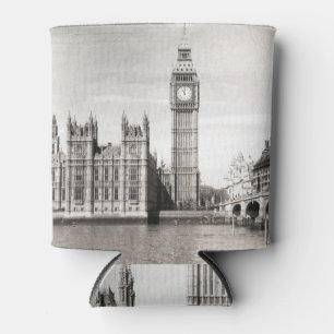 Altes London, schwarz und weiß. Dosenkühler