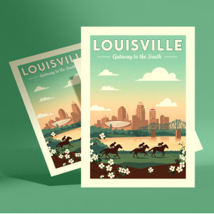 Altes Louisville Kentucky Postkarte