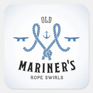 Altes Mariner-Plakat Quadratischer Aufkleber