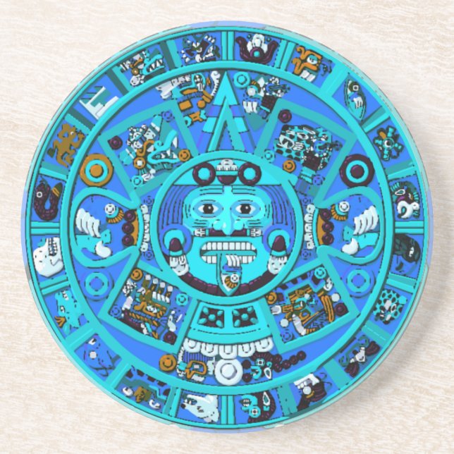 Altes Maya Aztec Symbol - Ende der Welt ?! Getränkeuntersetzer (Vorne)