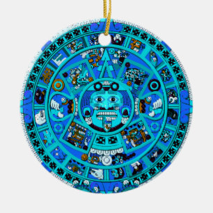 Altes Maya Aztec Symbol - Ende der Welt ?! Keramik Ornament