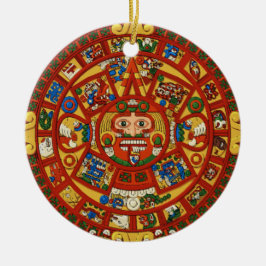 Altes Maya-Aztec-Symbol Keramik Ornament