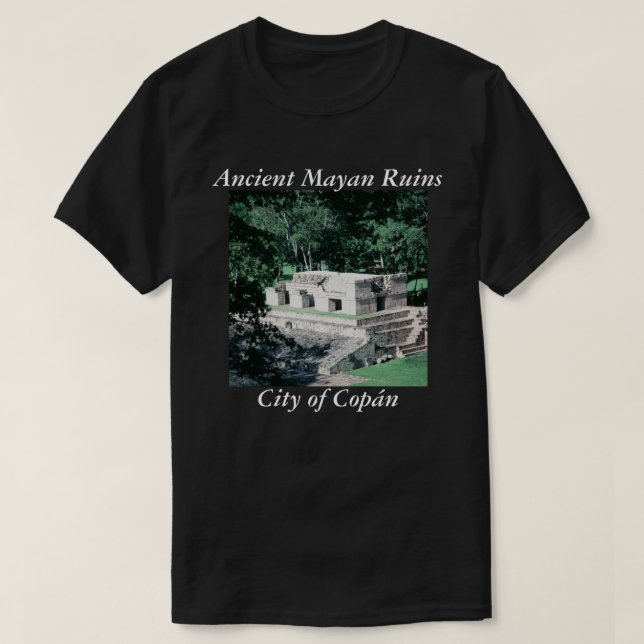 Altes Maya Ruins Copan Foto entworfen T-Shirt (Design vorne)