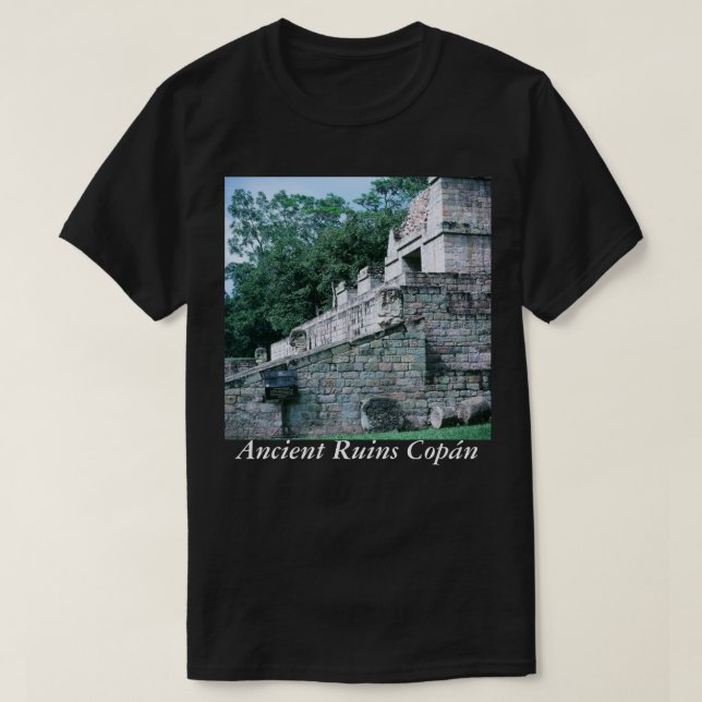Altes Maya Ruins Copan Honduras Foto entworfen T-Shirt (Design vorne)