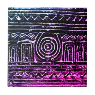 Altes mesopotamisches Muster Lila Fliese