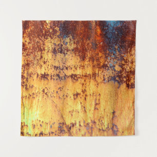 Altes Metall Rosthintergrund und Struktur, Metall Wandteppich