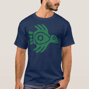 Altes mexikanisches Vogel-T - Shirt-Grün T-Shirt