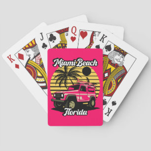 Altes Miami Beach Florida Spielkarten