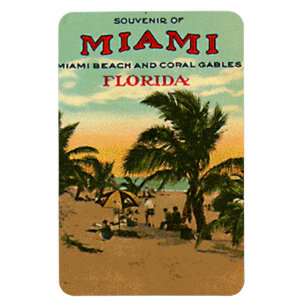 Altes Miami Beach, Florida, USA - Magnet