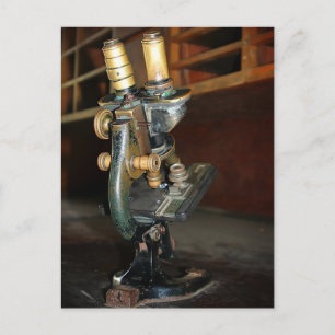 Altes Mikroskop Postkarte