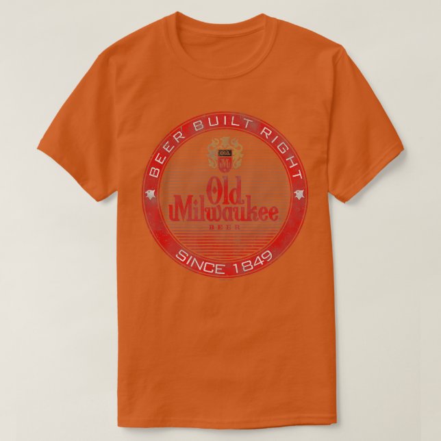 Altes Milwaukee-Bier direkt gebaut T-Shirt (Design vorne)