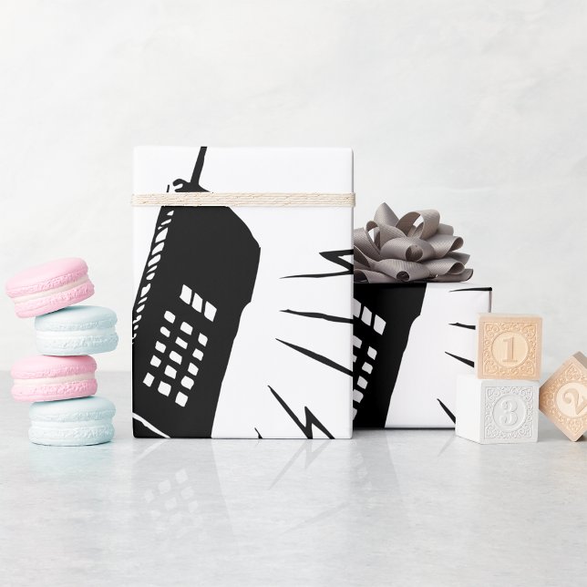 Altes Mobiltelefon Geschenkpapier (Von Creator hochgeladen)