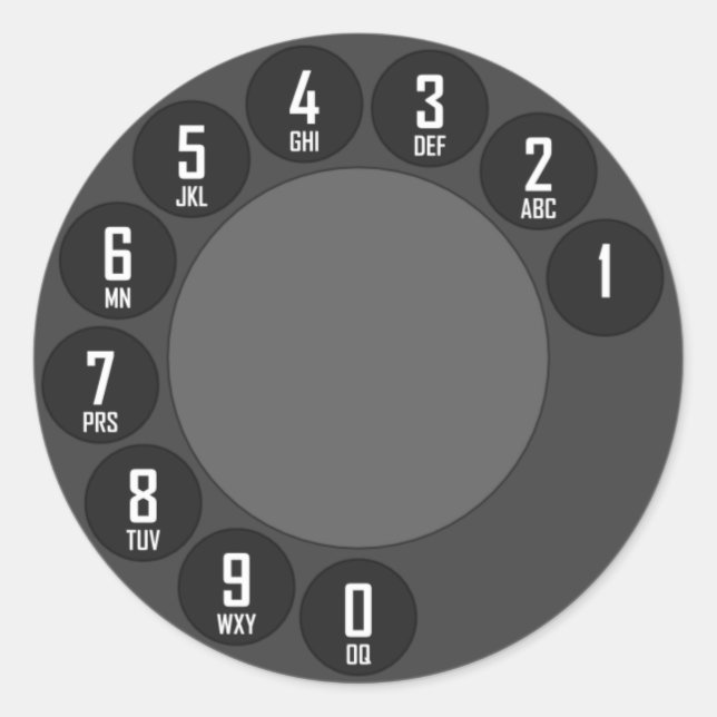 Altes Mode-Telefon Runder Aufkleber (Vorderseite)