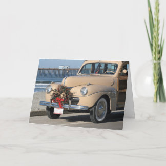 Altes Mode-Weihnachten Feiertagskarte