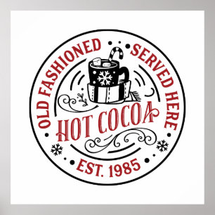 Altes modisches Kakao, das hier zu Weihnachten ser Poster