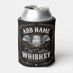 Altes Moonshine Whiskey-Etikett und FOTO Familienn Dosenkühler