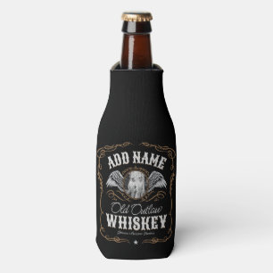 Altes Moonshine Whiskey-Etikett und FOTO Familienn Flaschenkühler