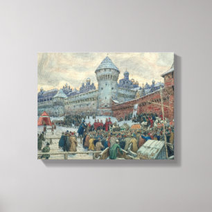 Altes Moskau, Abfahrt nach einem Kampf Leinwanddruck