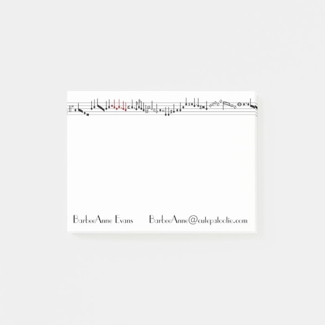 Altes Musik-Bar Post-it Klebezettel (Vorderseite)