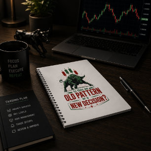 Altes Muster oder neue Entscheidung Bull Trading M Notizblock