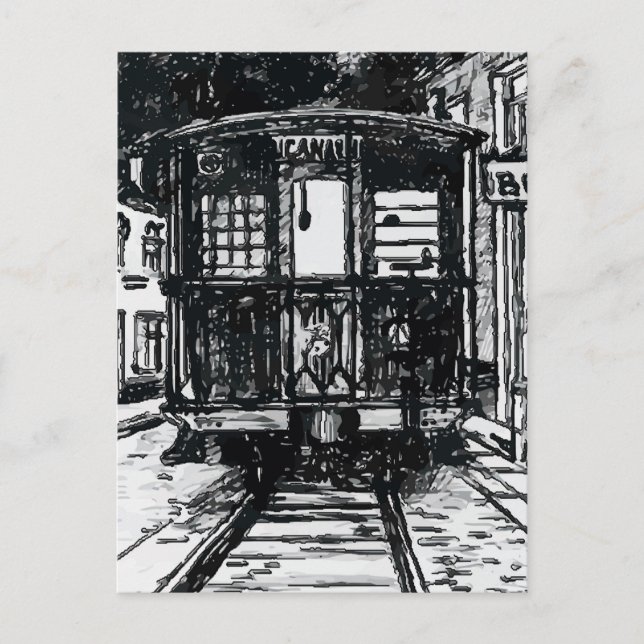 Altes New Orleans Canal Streetcar Postkarte (Vorderseite)