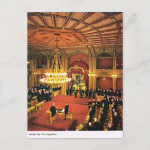 Altes Norwegen, Oslo, Parlament Postkarte