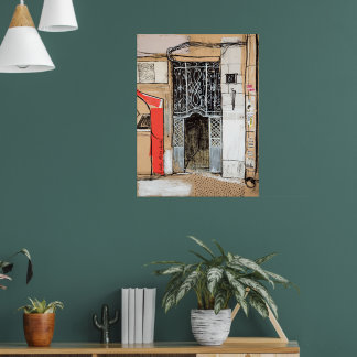 Altes Odessa-Hoftor städtische Architektur Kunst Poster