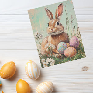 Altes Osterhasen-Gemälde Postkarte